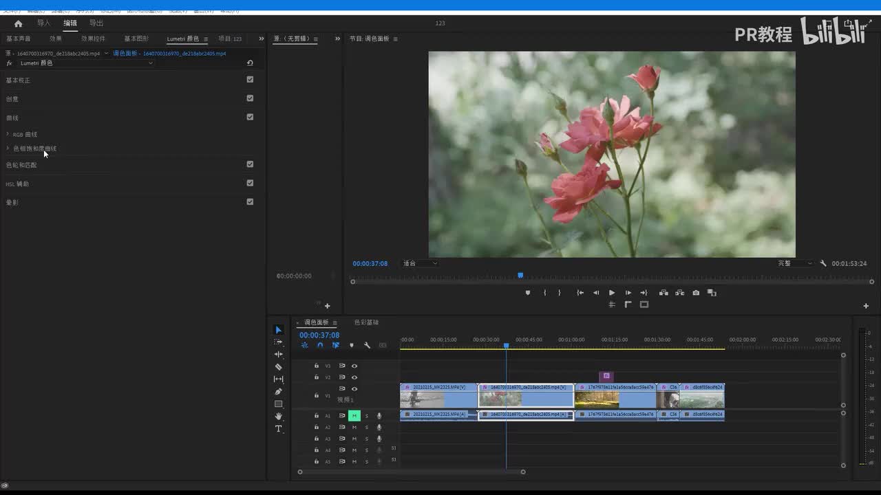 第37课 lumetri-色相饱和度曲线