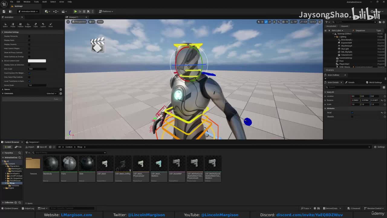4.2 模块化绑定 自定义武器绑定网格