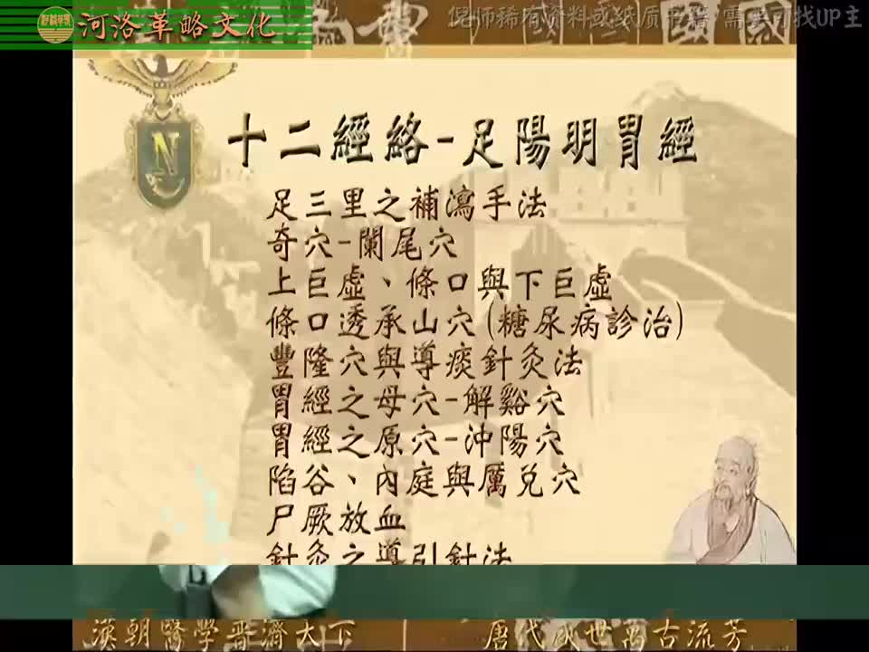 针灸大成03集_09【4.6足阳明胃经】8足三里之补泻手法+奇穴—阑尾穴