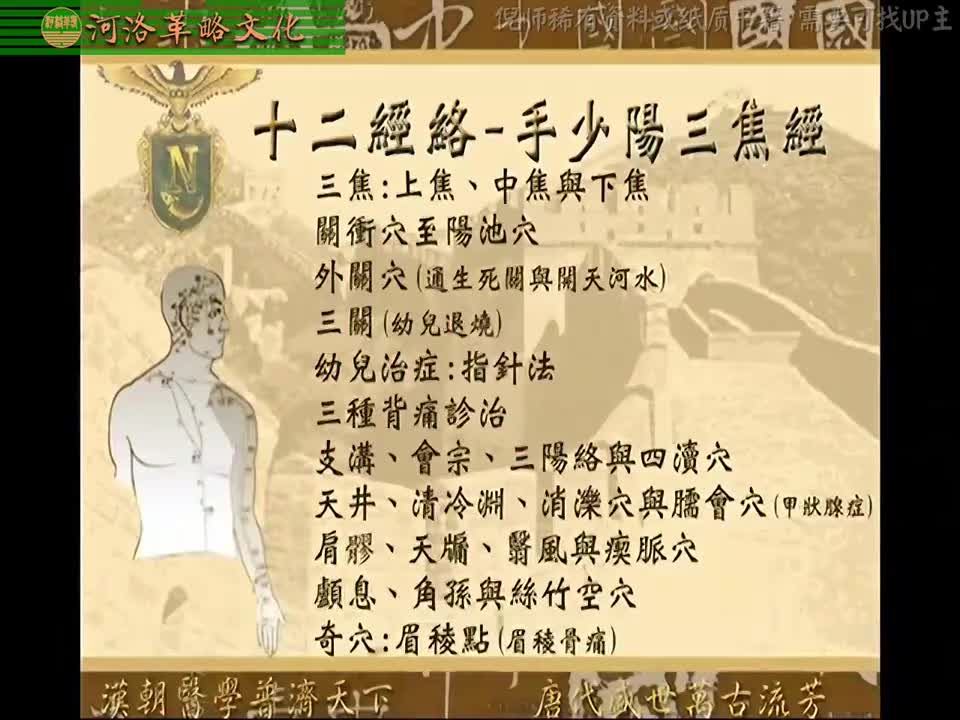 针灸大成06集_07【4.13手少阳三焦】1三焦：上焦.中焦与下焦
