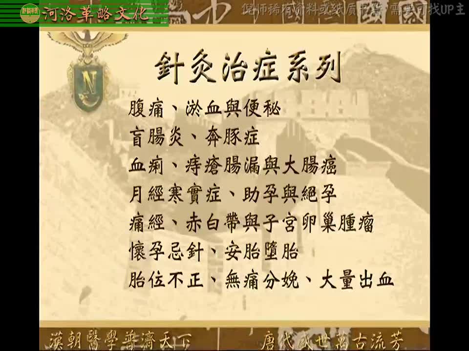 针灸大成09集_01【6针灸治症系列】腹痛、瘀血与便秘