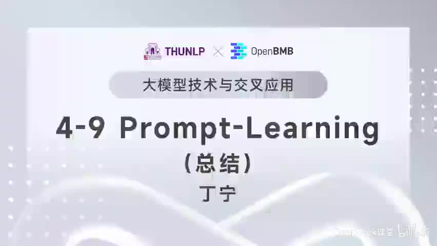 【清华大模型教程】 Prompt-Learning--总结