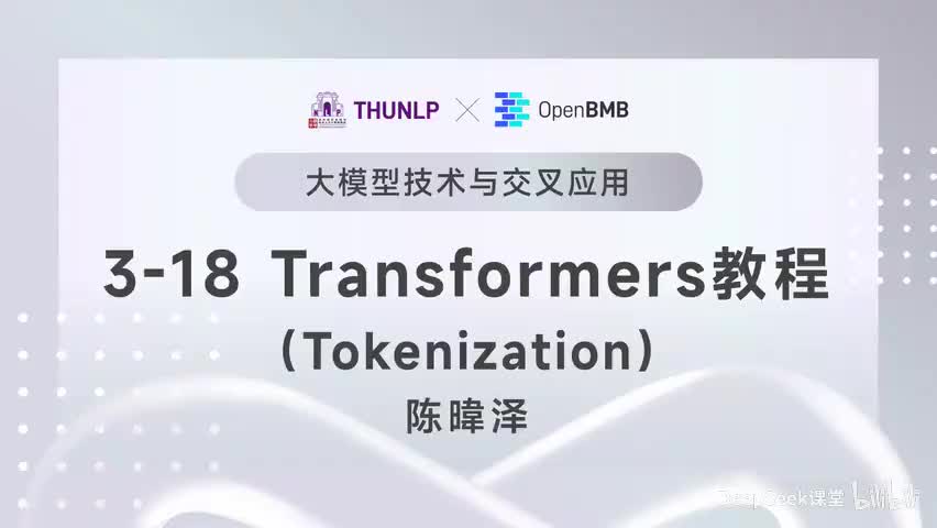 【清华大模型教程】 Transformers教程--Tokenization