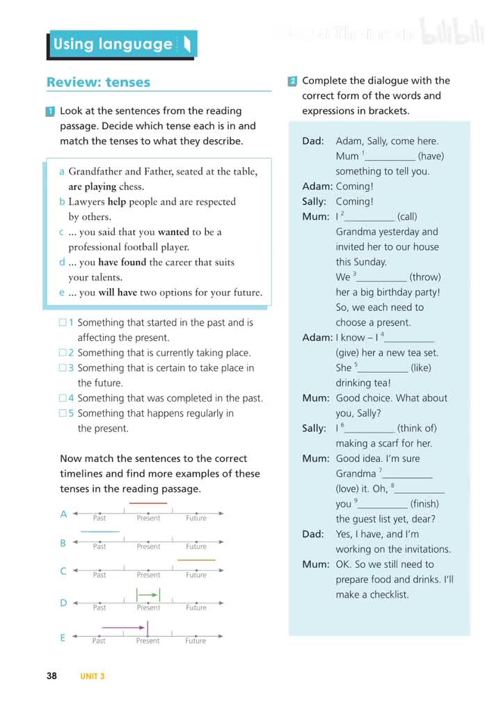必修一 UNIT3 P40 活动7