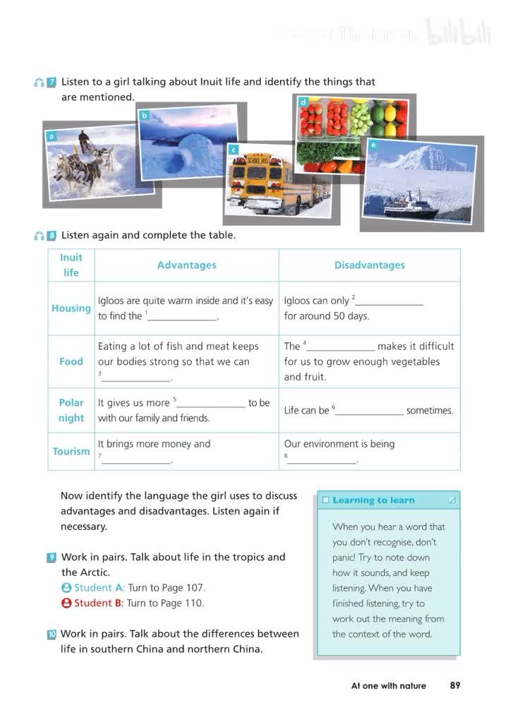 必修一 UNIT6 P89 活动8