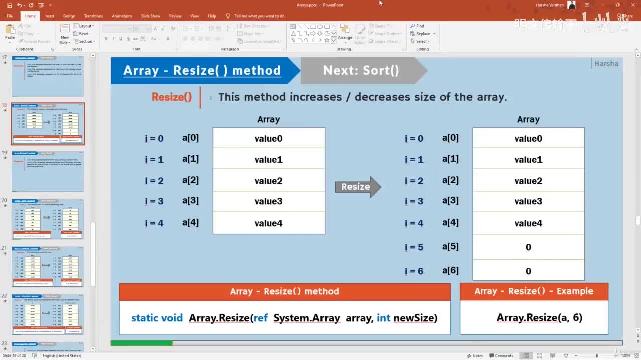 21-8. System.Array.Resize