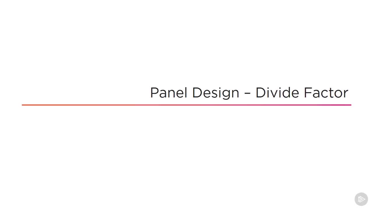50 - Panel Design Divide Factor