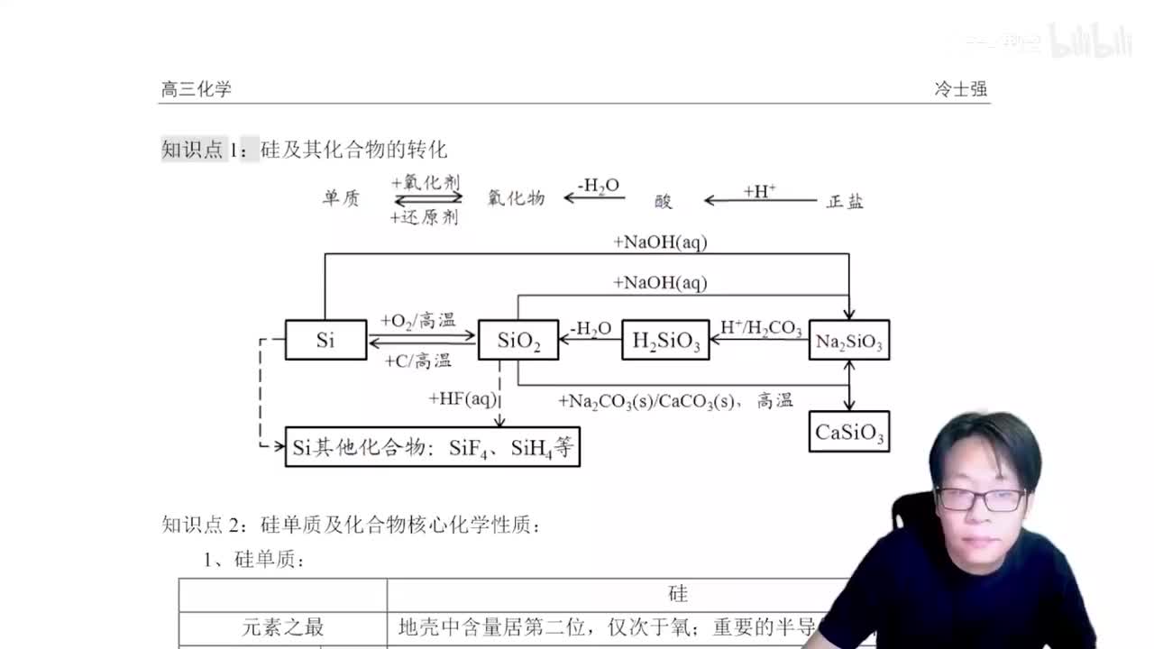 1.4.3.10 硅元素化学性质总述