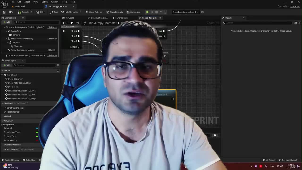 08. Jumpy 86 - Player hover with jetpack