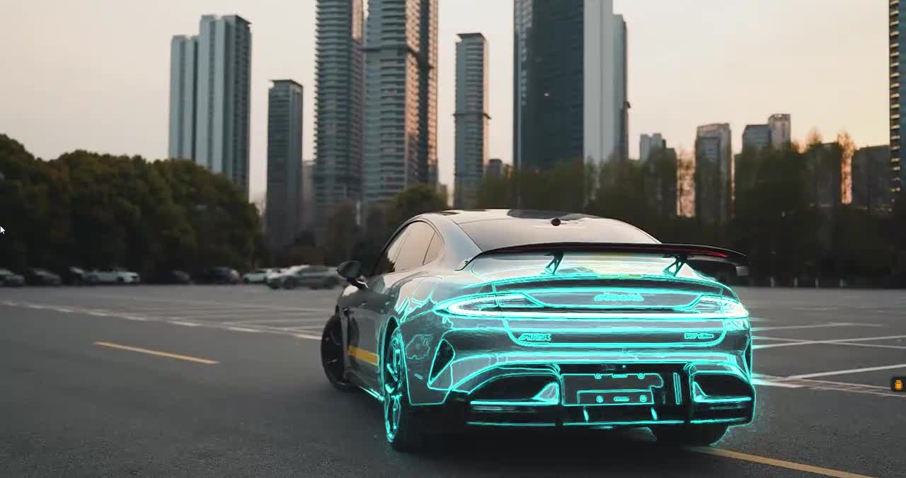 炫酷汽车扫光效果