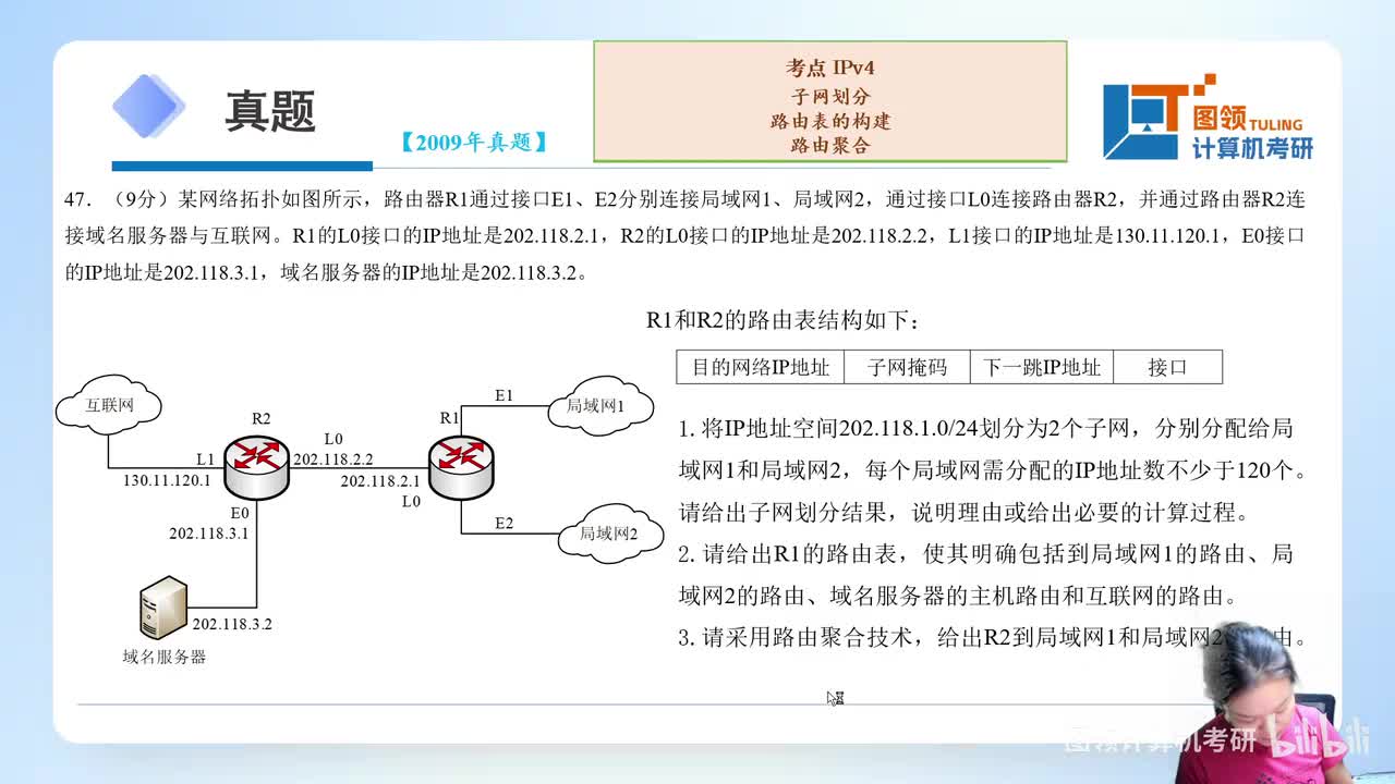 09年（47）计算计网络大题