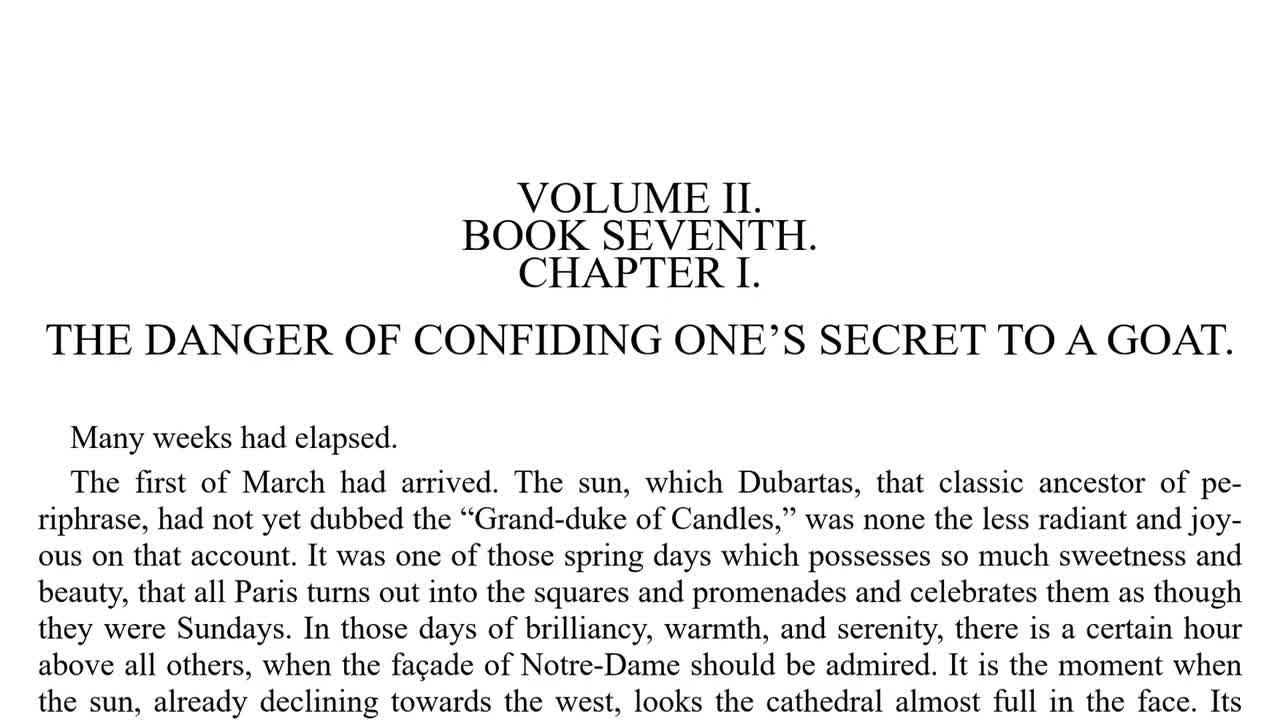 29 - Book 7: I - The Danger of Confiding One's Secret to a Goat