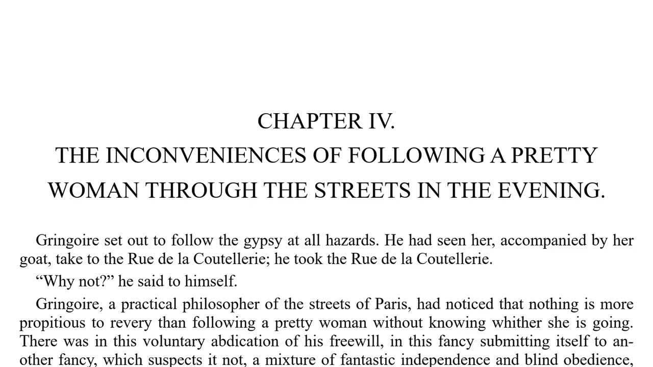 10 - Book 2: IV - The Inconvenience of Following a Pretty Woman