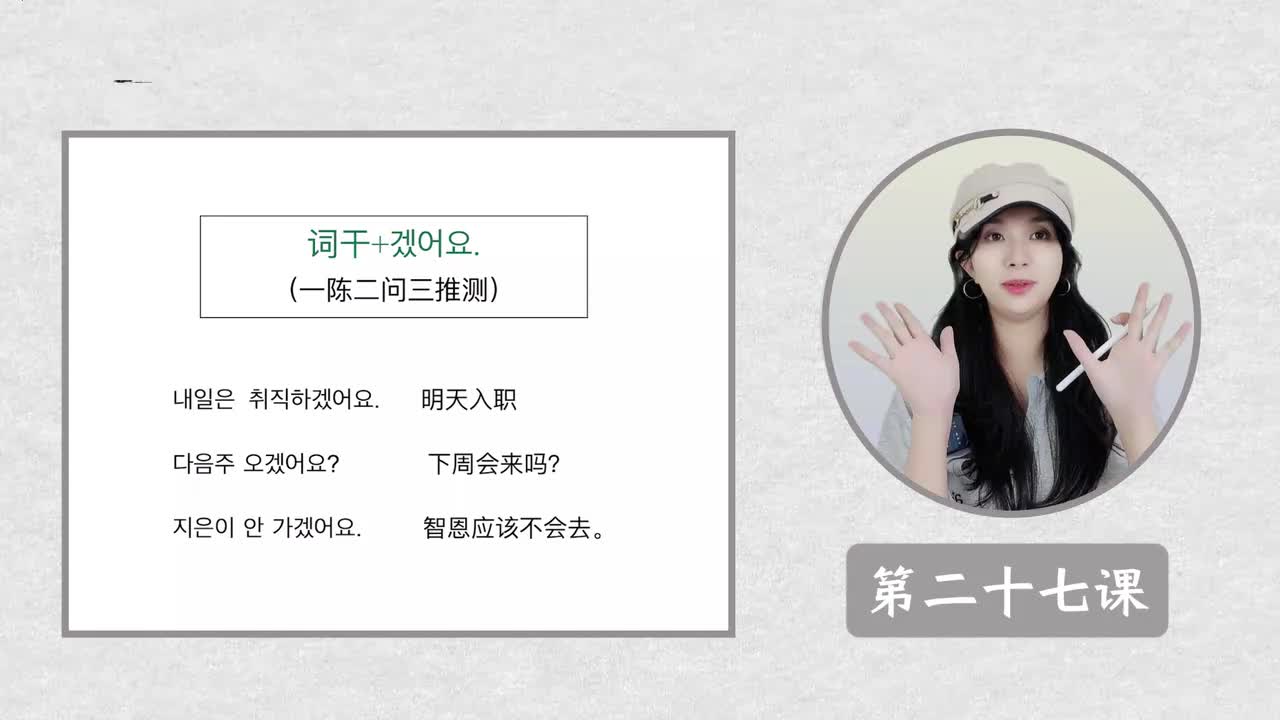 第二十七课 겠 一陈二疑三推测