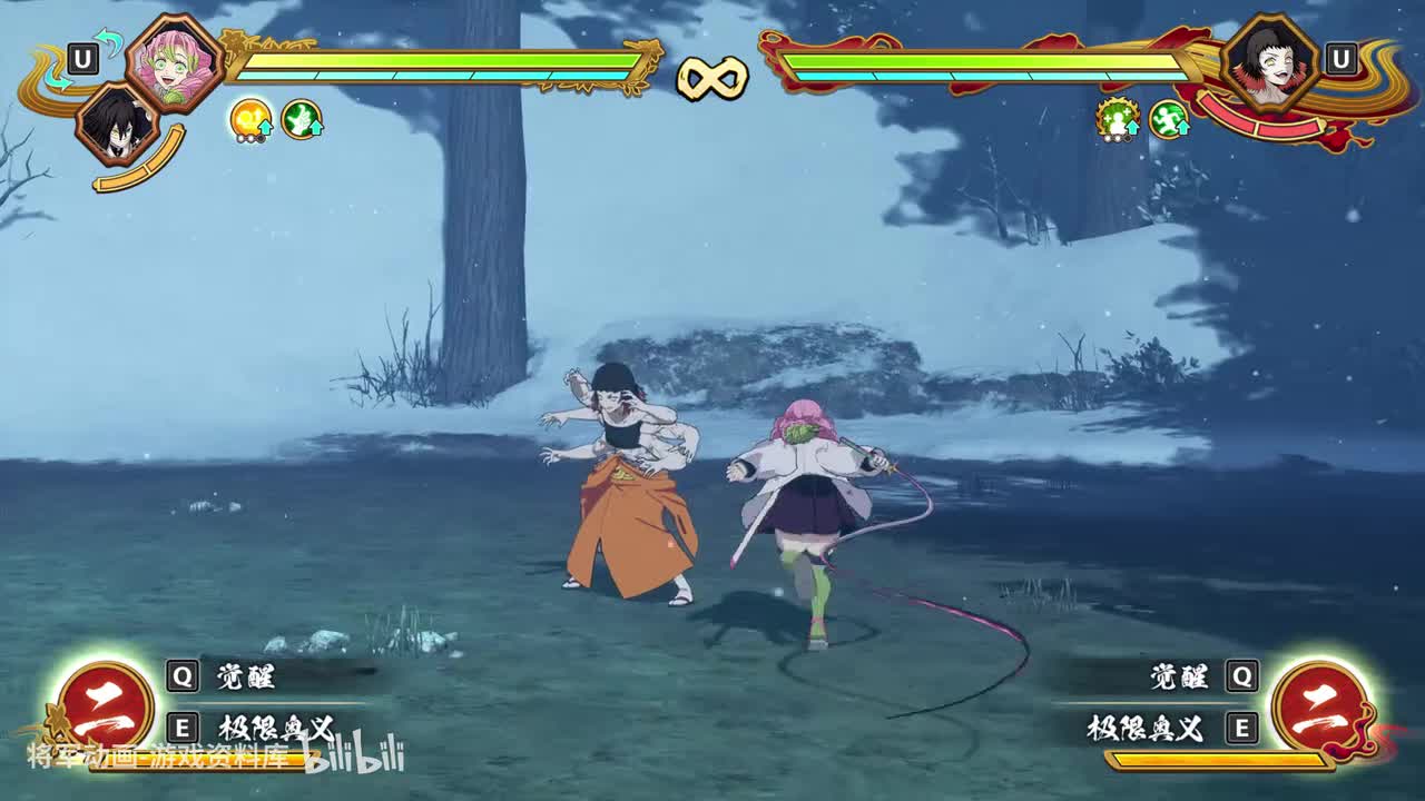 3 鬼灭之刃火神血风谭2 恋柱甘露寺蜜璃 技能展示