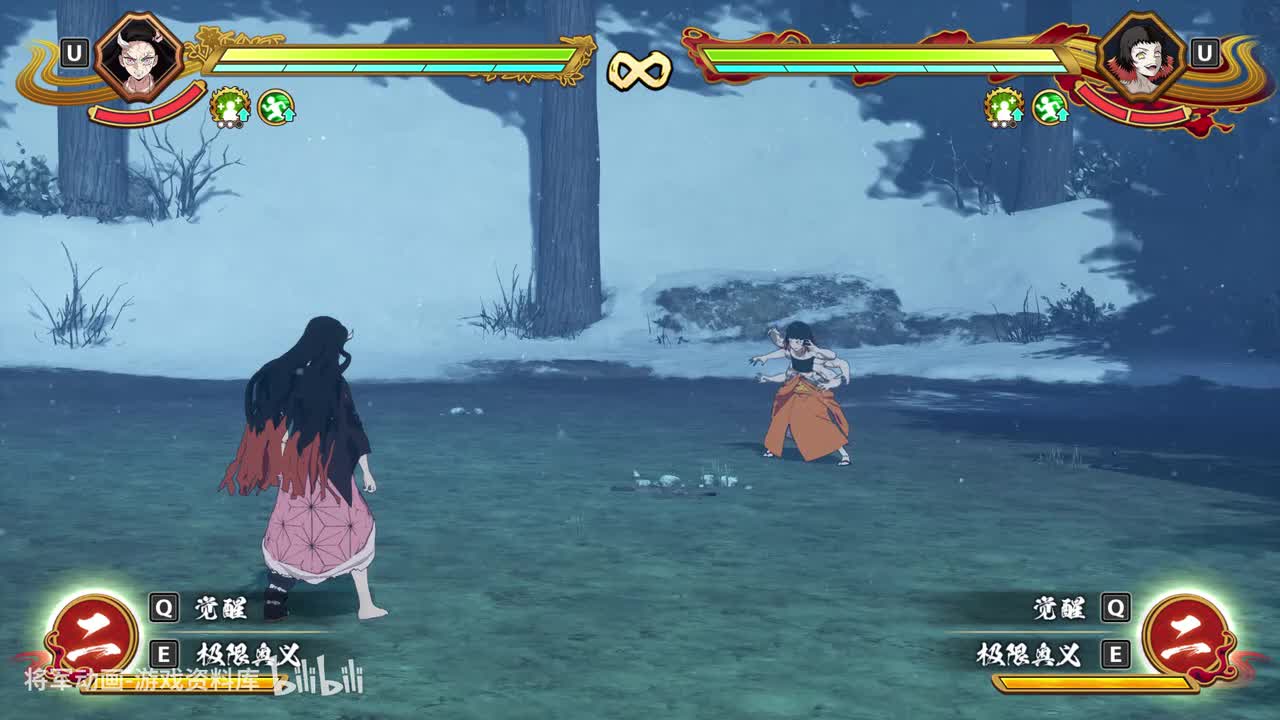 22 鬼灭之刃火神血风谭2 灶门祢豆子游郭篇鬼化 技能展示