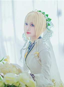 华汐FGO尼禄花嫁满破Cosplay