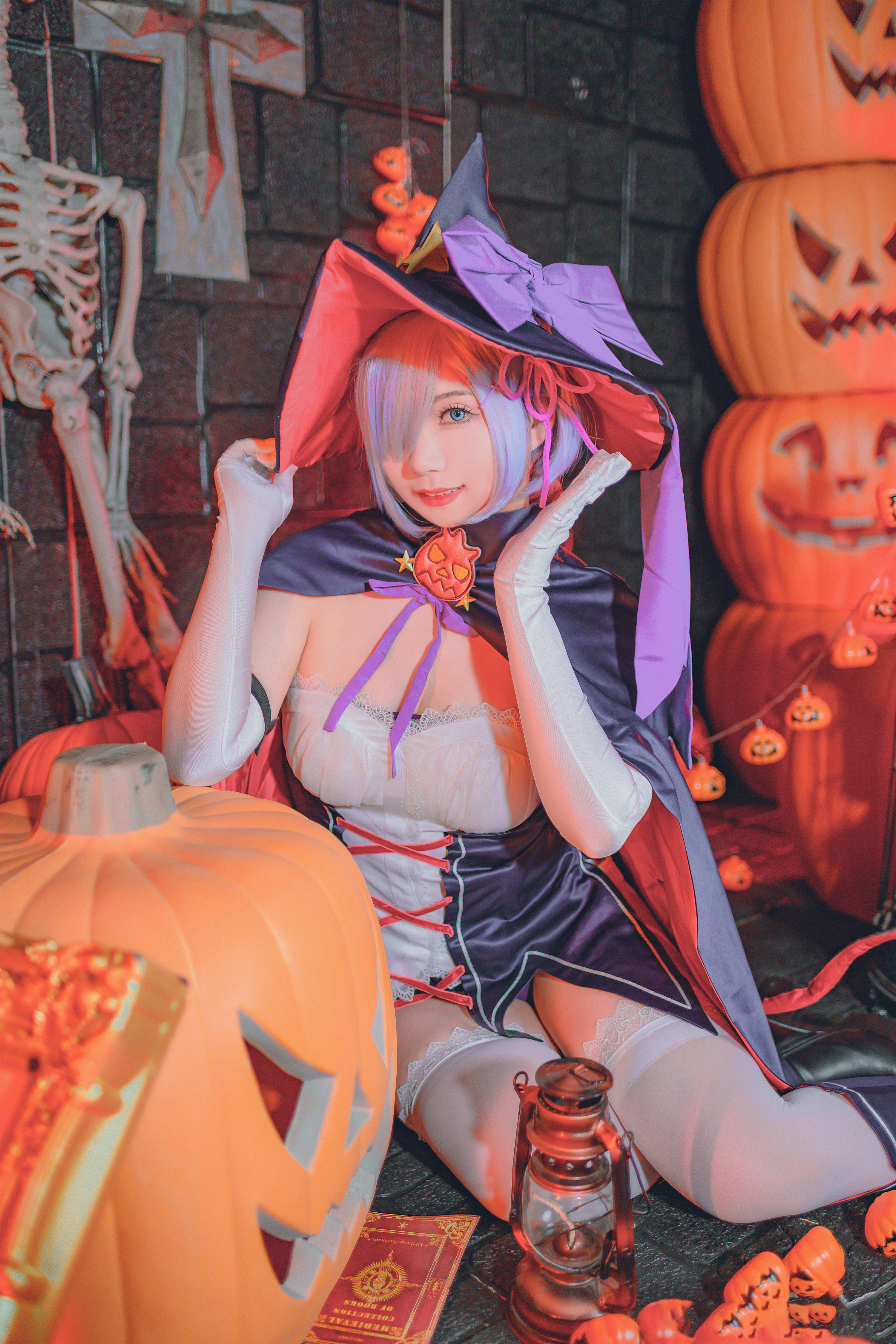 一只郁_可爱_凛万圣节蕾姆Cosplay5