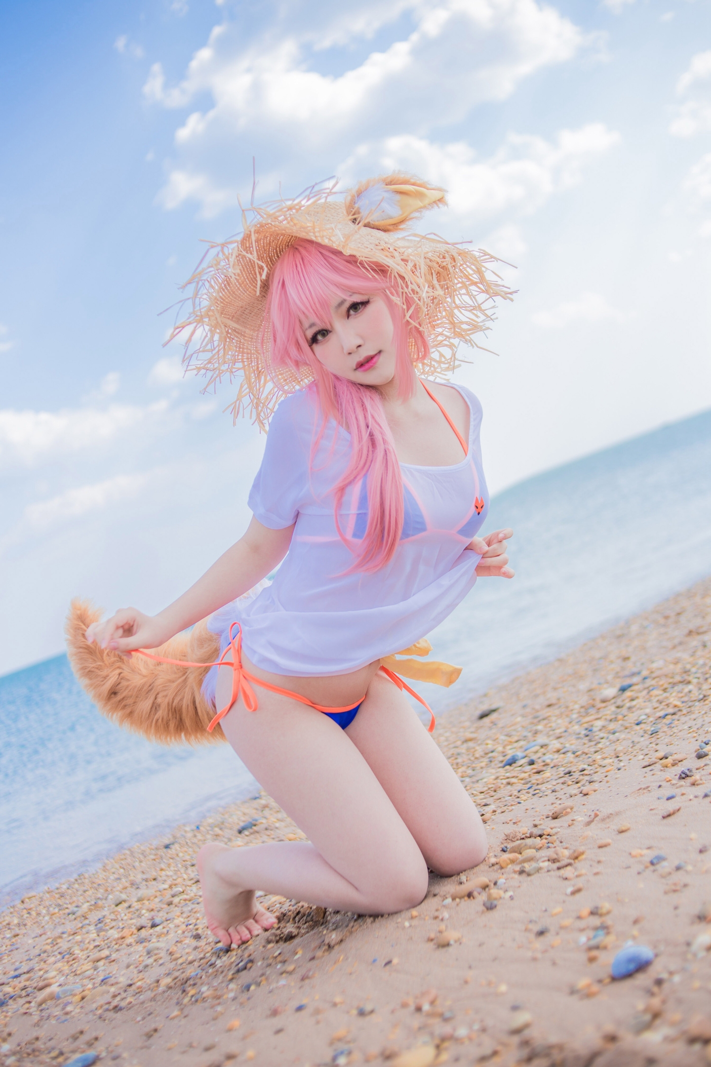 浮力妹狐狸泳装CosPlay2