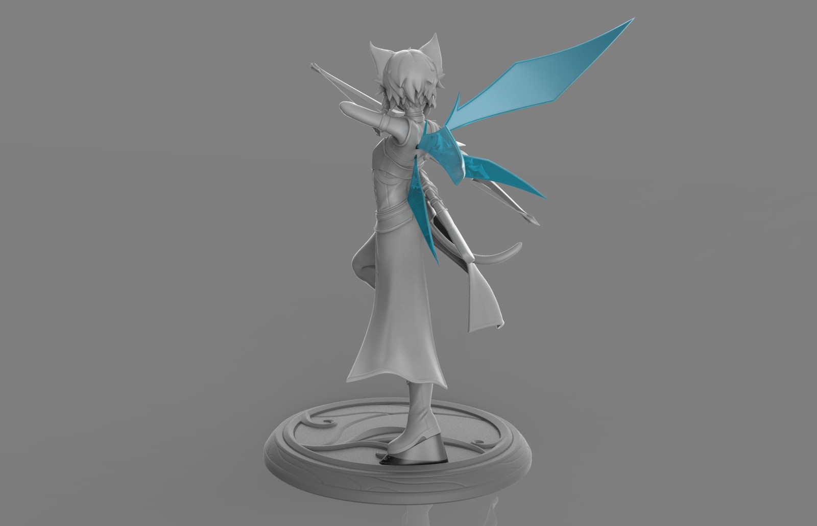 3d天使手办模型制作