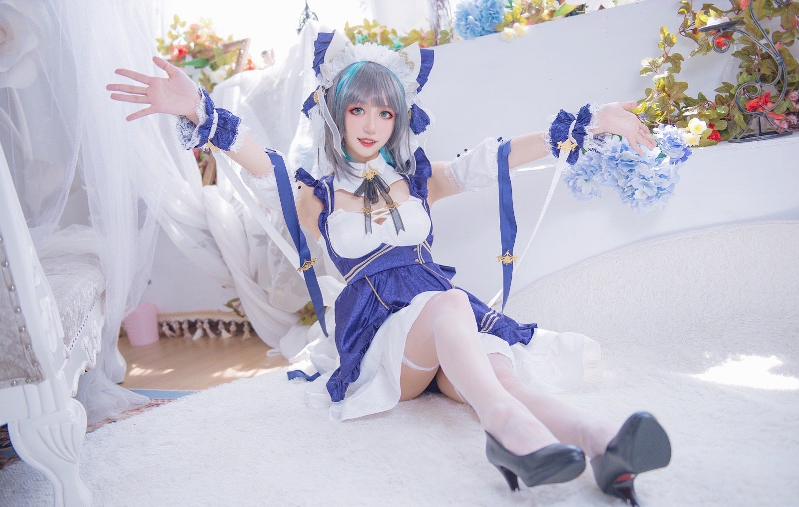 我最喜欢伊泽瑞尔了碧蓝航线柴郡cosplay6