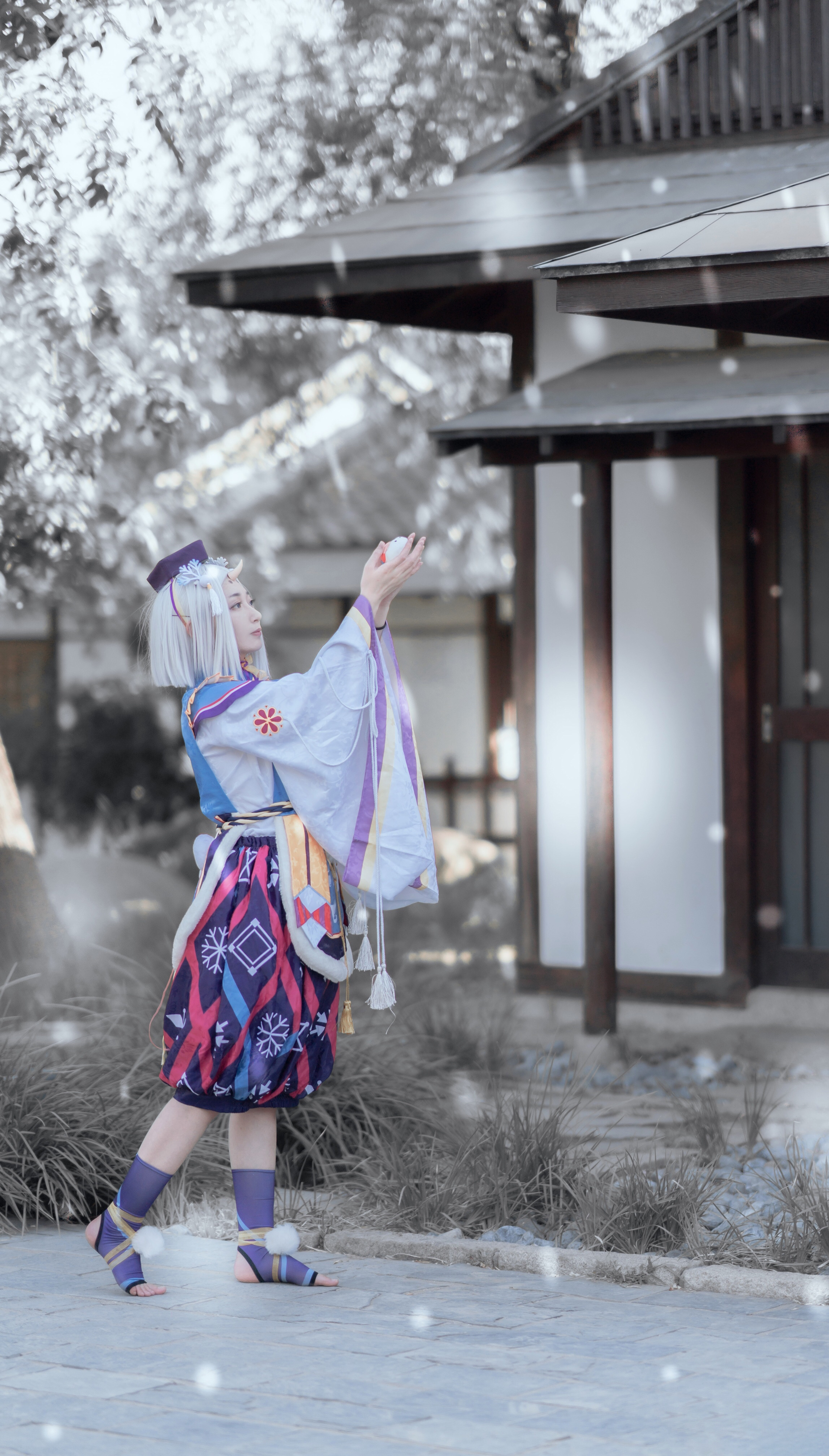 桃墨舒格阴阳师雪童子雪女cosplay1