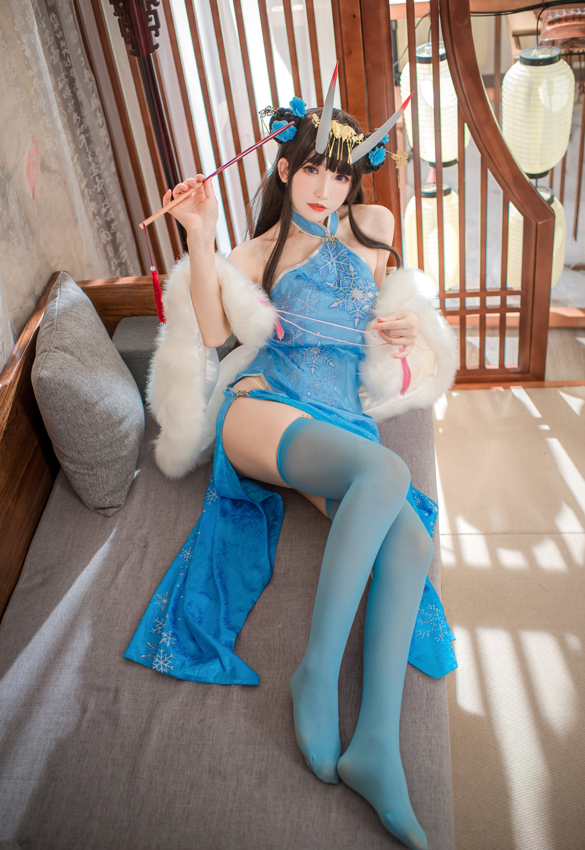 Coser衣衣碧蓝航线能代貅冬雪沁香CosPlay8