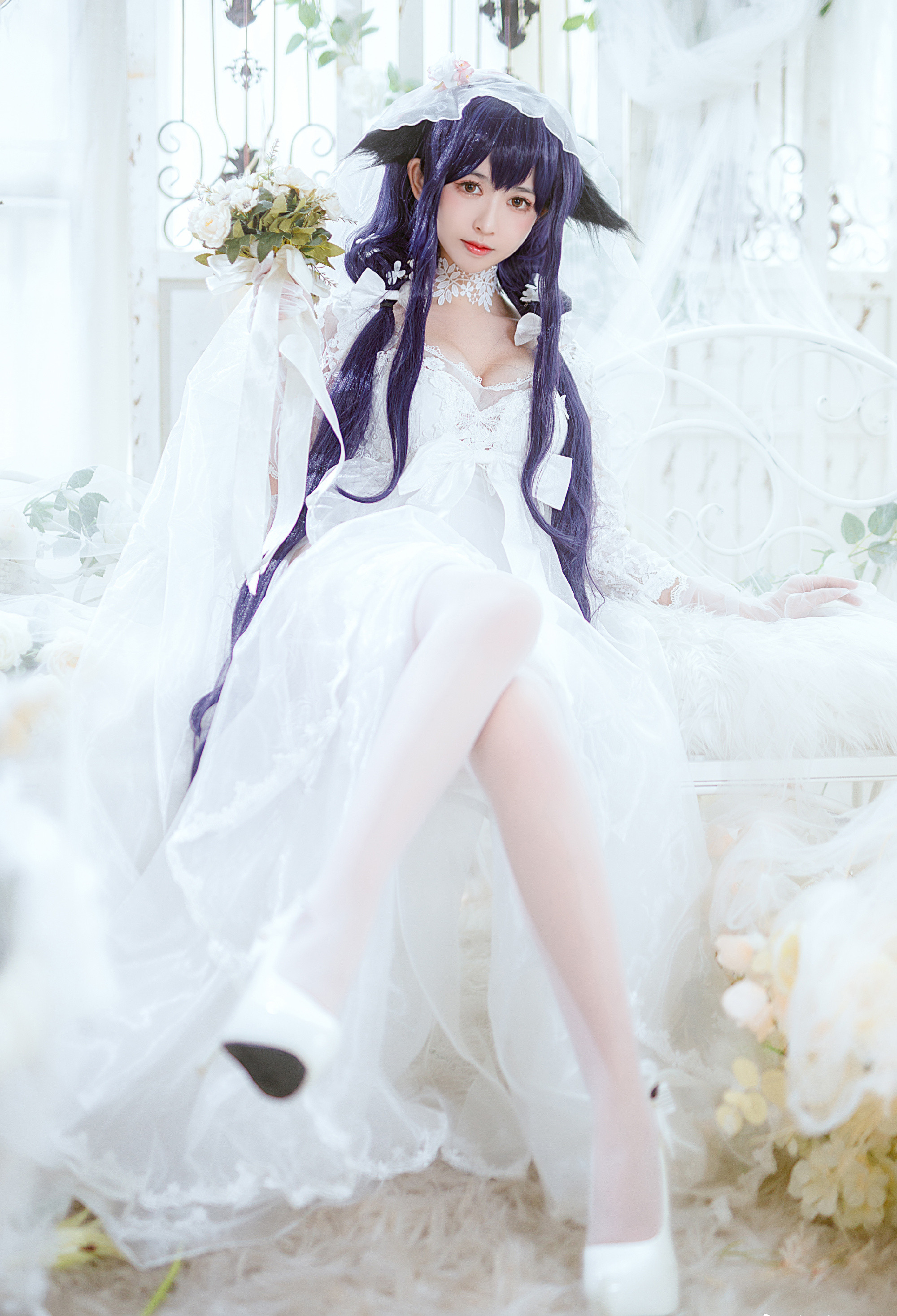 鳗鱼霏儿碧蓝航线吾妻婚纱cosplay1