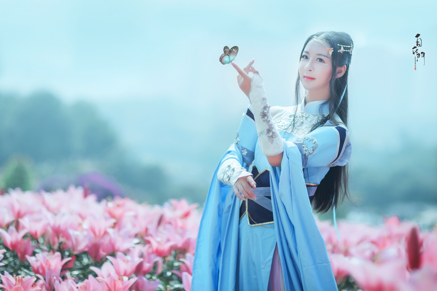 瑶音逆水寒叶雪青cosplay7