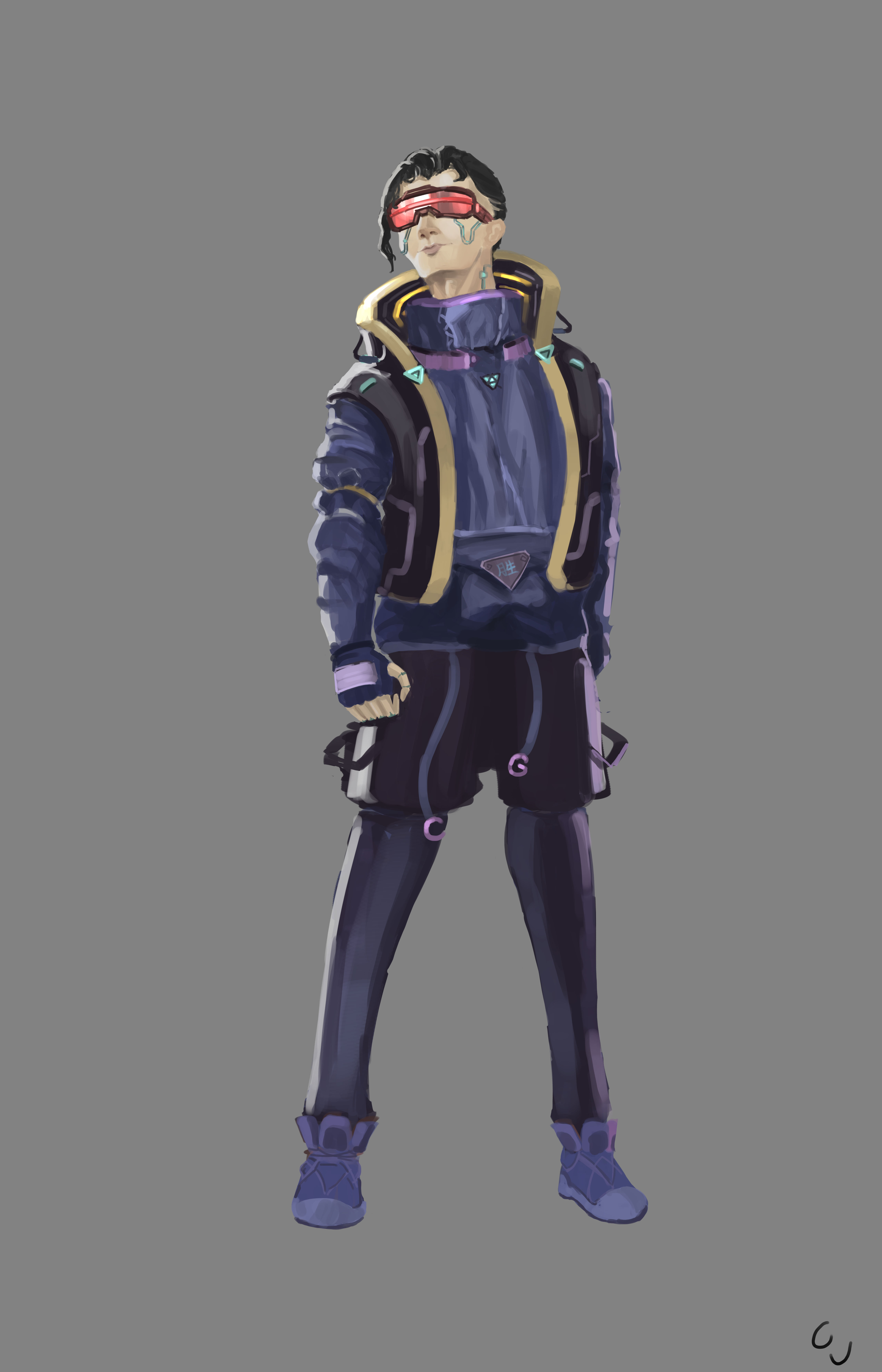给曹哥准备了cyberpunk风格版的设计,望喜欢[笑哭][笑哭][笑哭]@曹胜