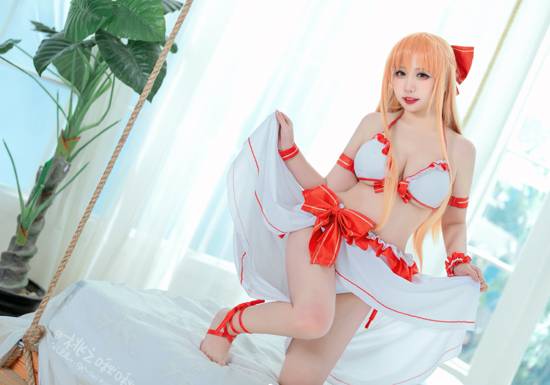 桃之啾啾结城明日奈cosplay3