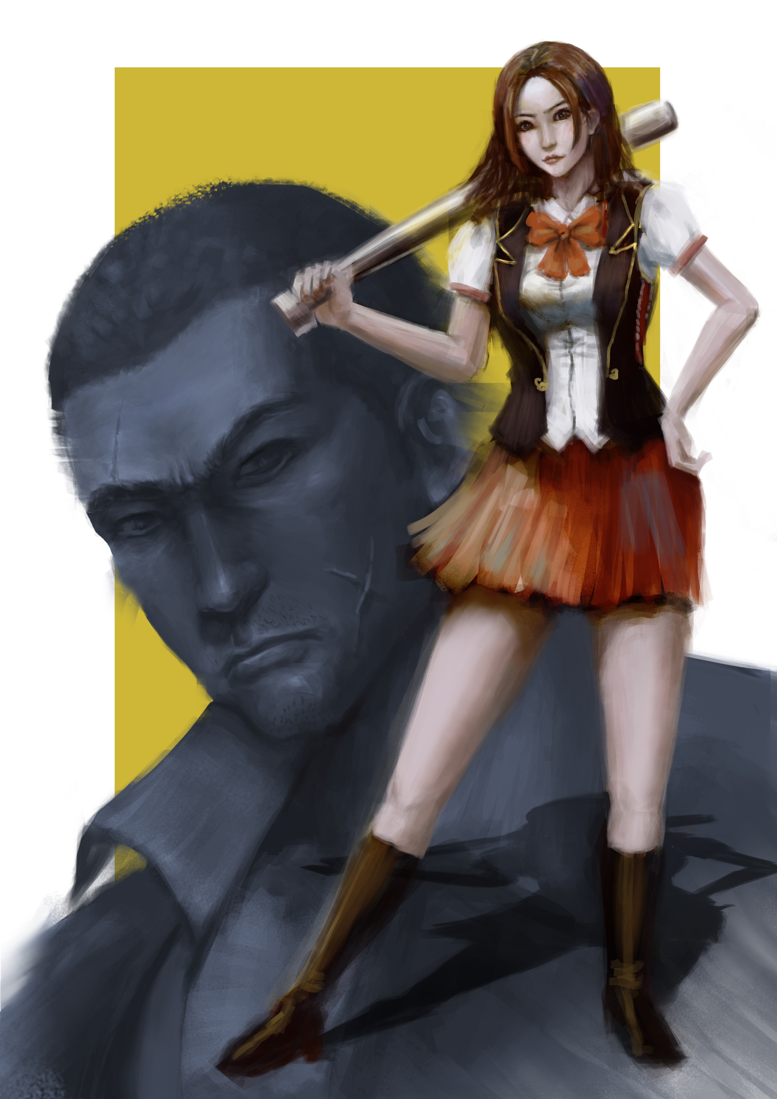 举报 《后街女孩》同人插画——山本健太郎 《后街女孩》 板绘 同人