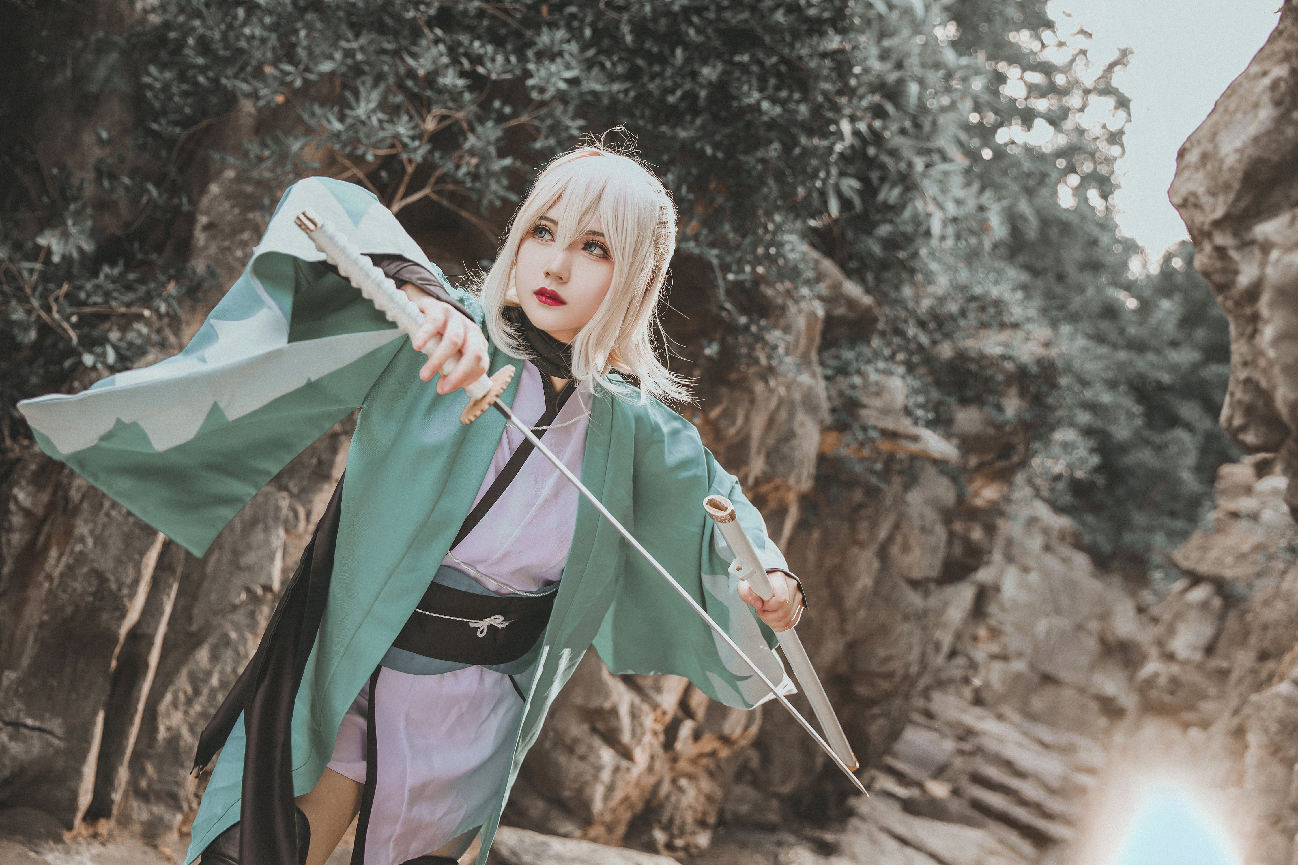 一只郁_可爱_凛Fate/GrandOrder冲田总司CosPlay9