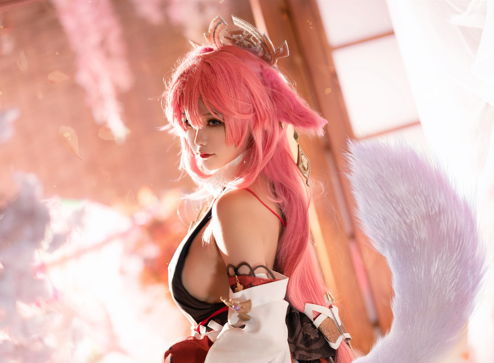 葵葵原神八重神子CosPlay8