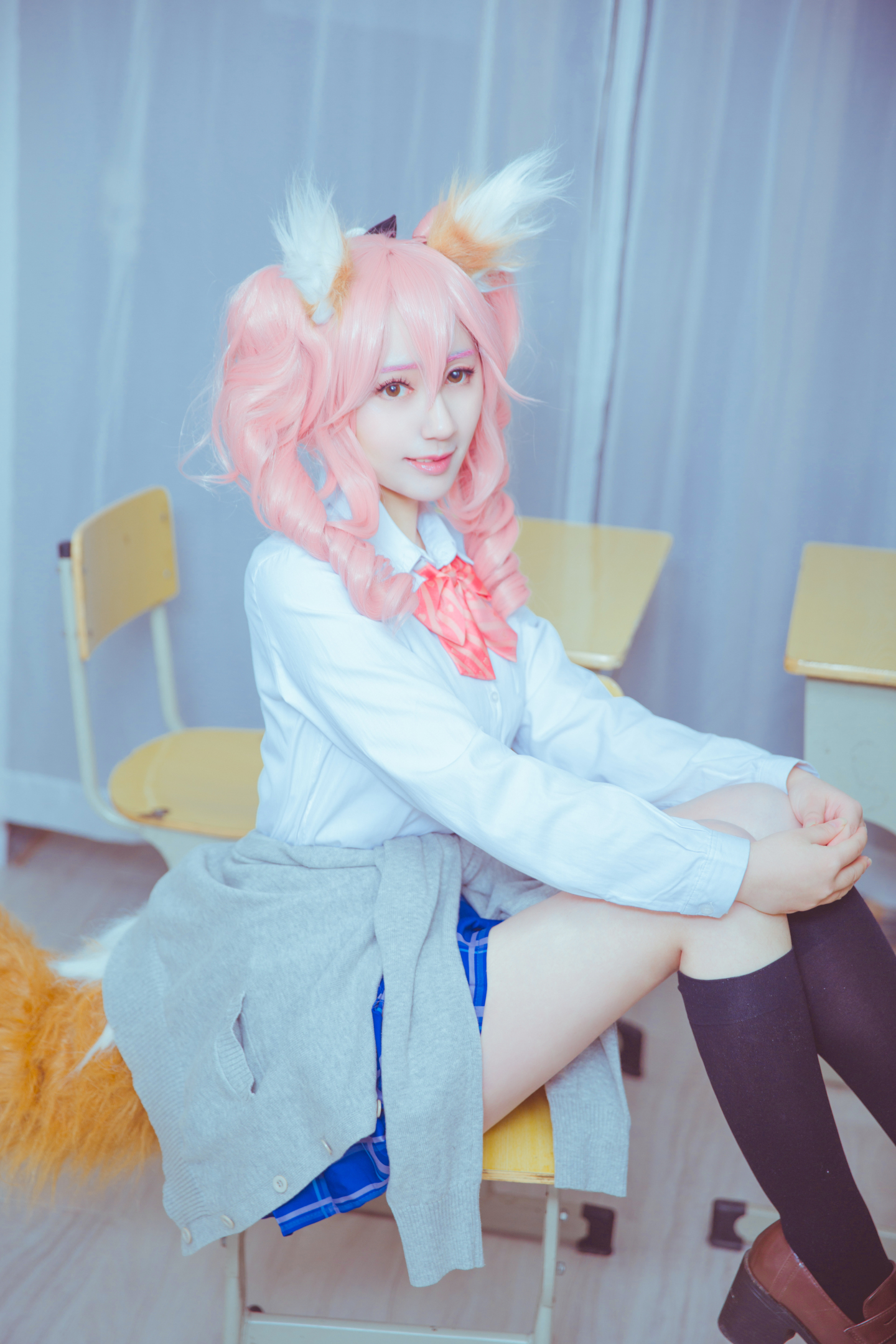 雪殇玉藻前JK制服cosplay2