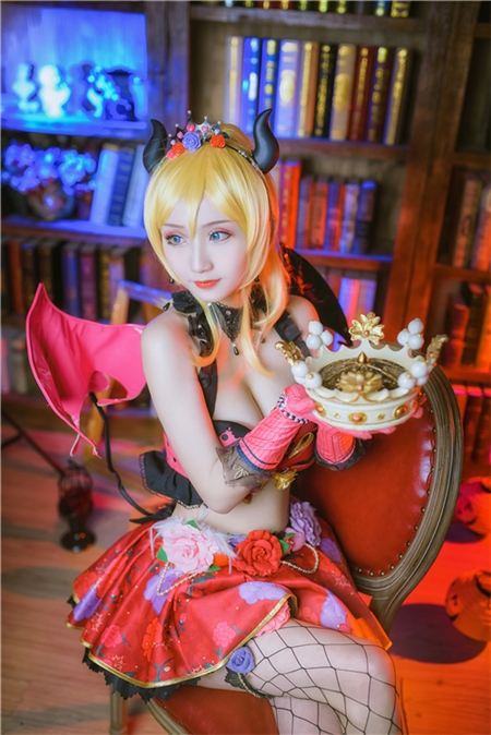 柒茗Lovelive绘里小恶魔Cosplay4