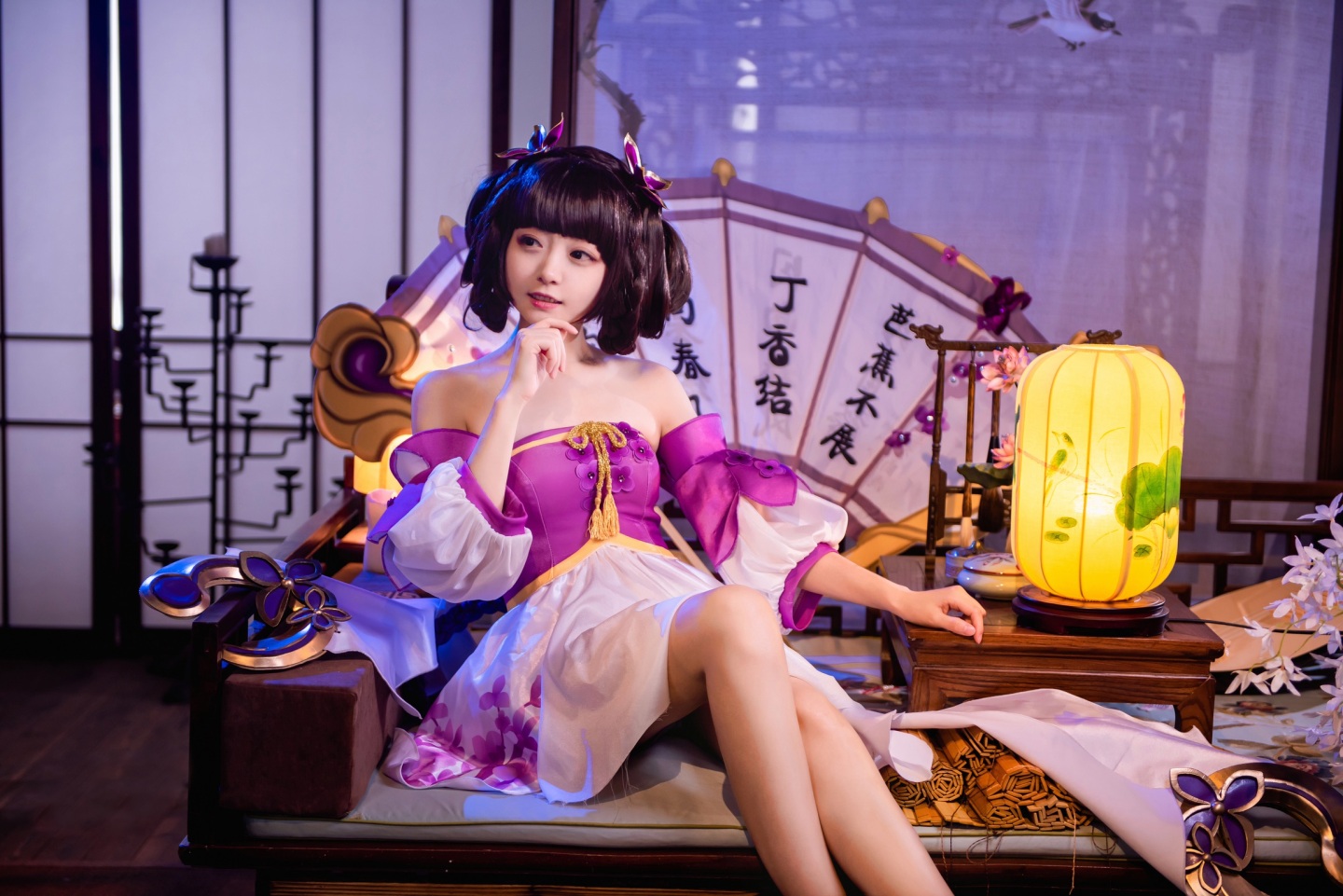 蓝裳小乔丁香结cosplay2