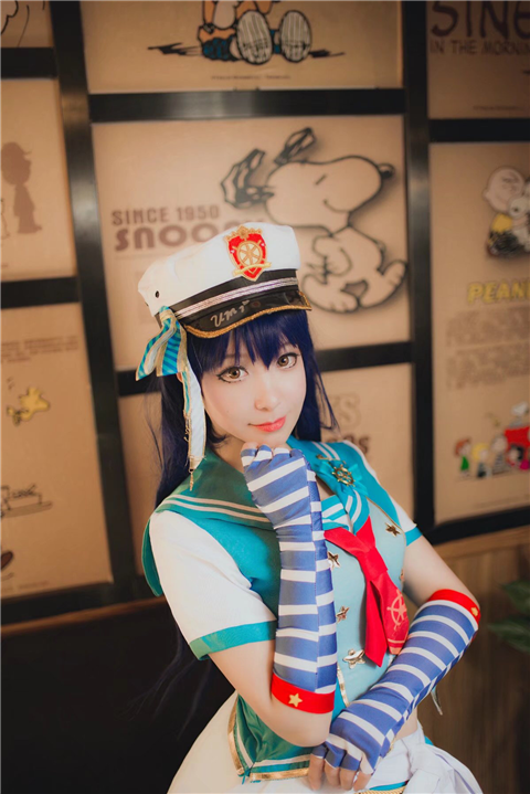 圆滚滚的小H CosPlay LoveLive园田海未4