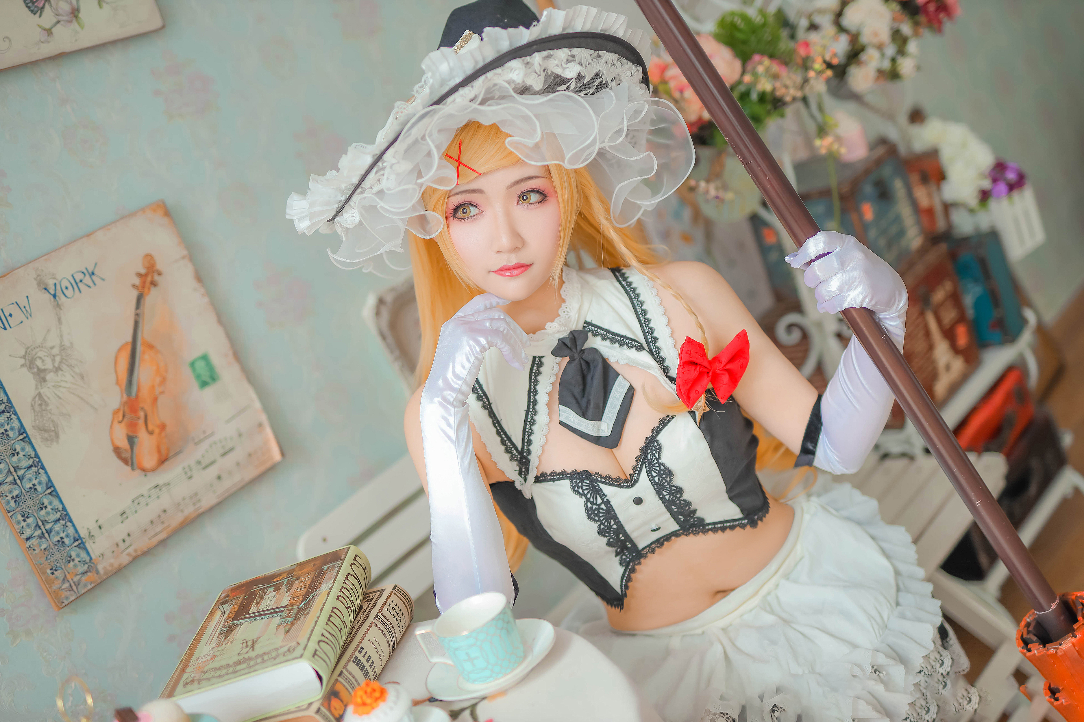 一只郁_可爱_凛东方同人雾雨魔理沙Cosplay2