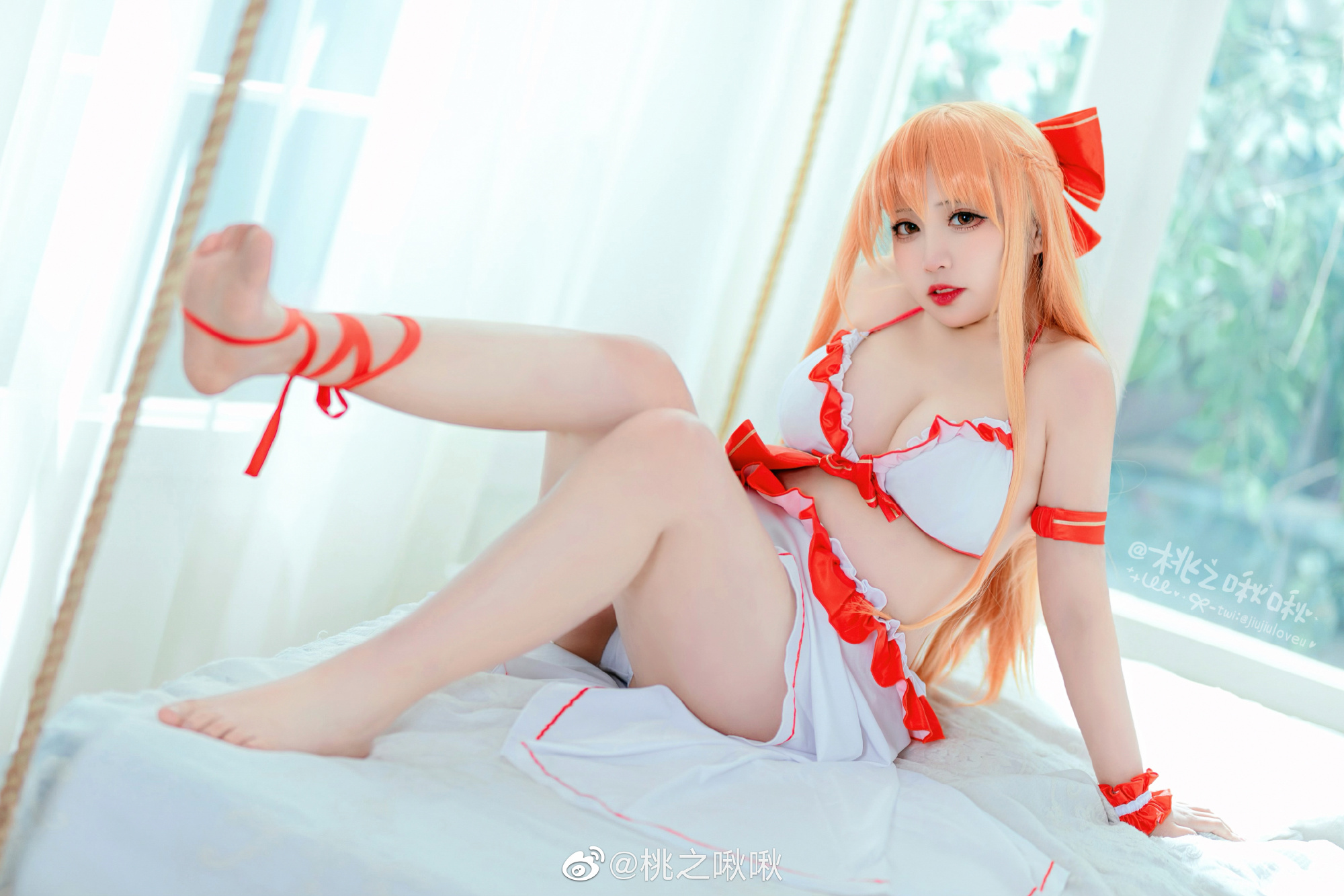 桃之啾啾结城明日奈cosplay6