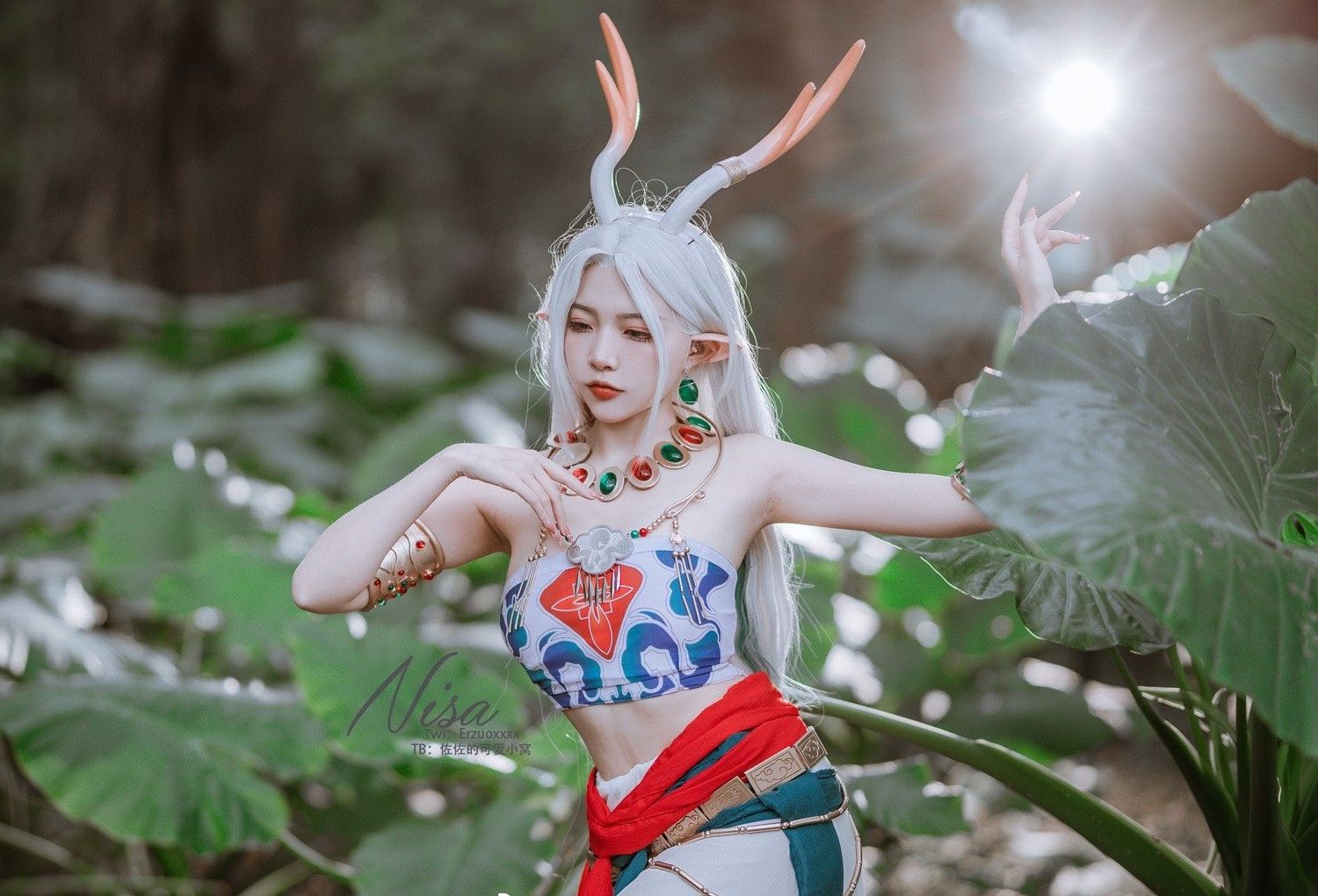 二佐Nisa明日方舟九色鹿cosplay6