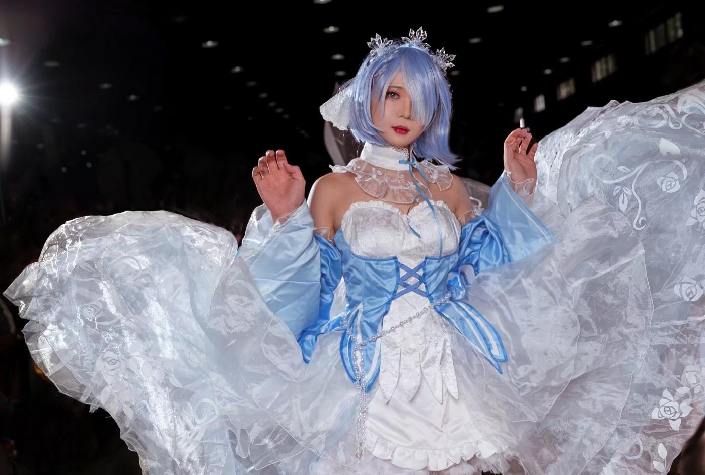 包纸爱酱不好吃蕾姆冰晶礼服cosplay1