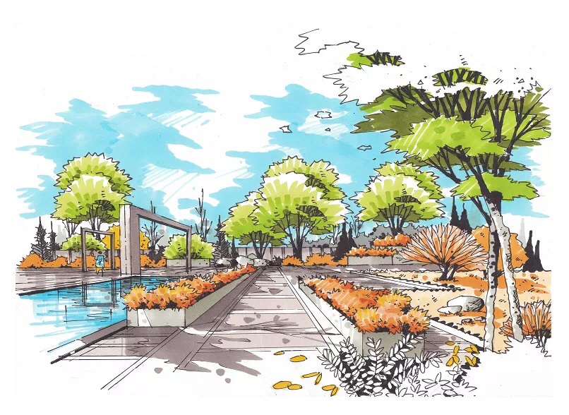 九华山手绘军团景观