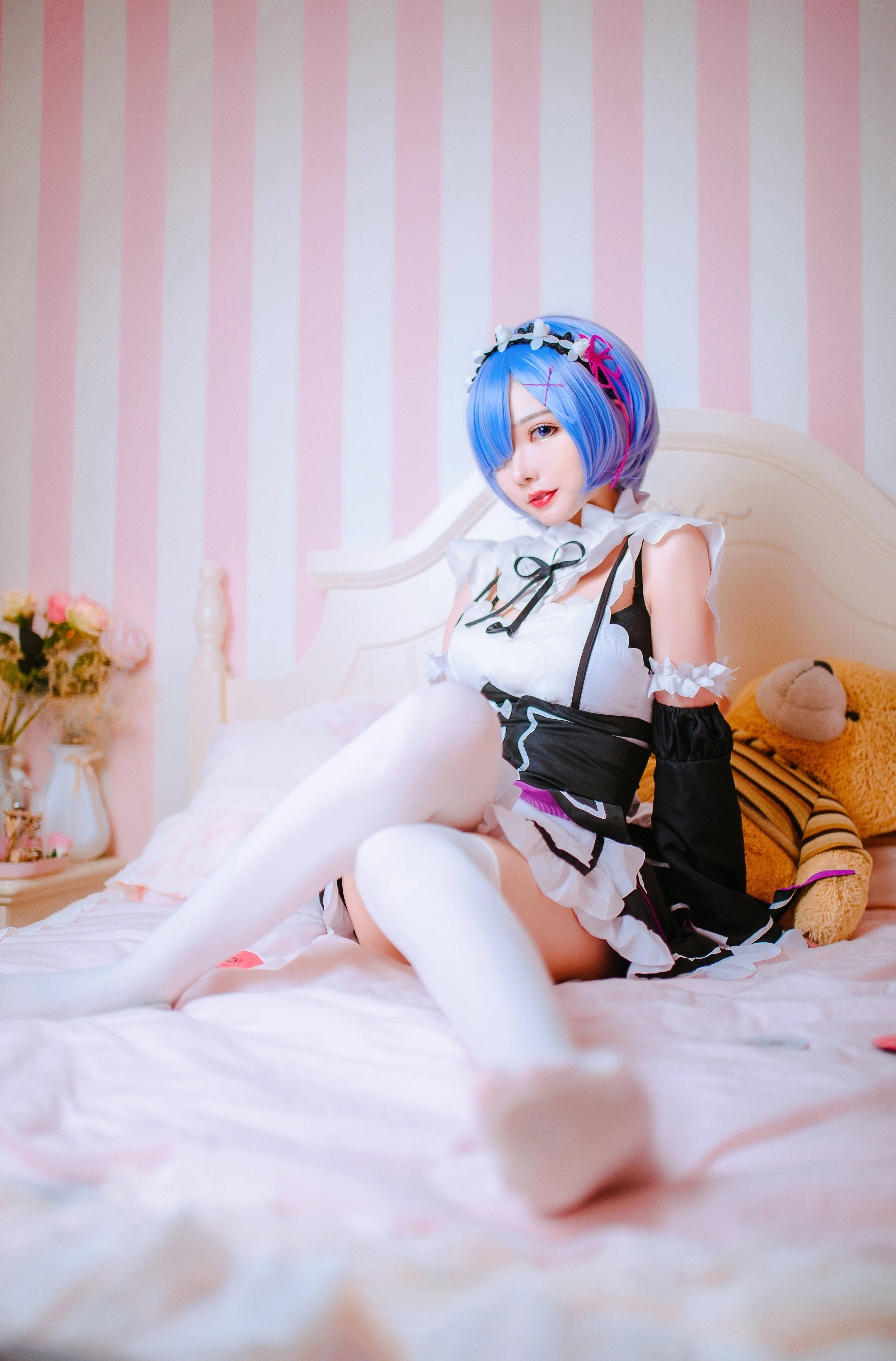 敲可爱哒nico酱蕾姆cosplay3