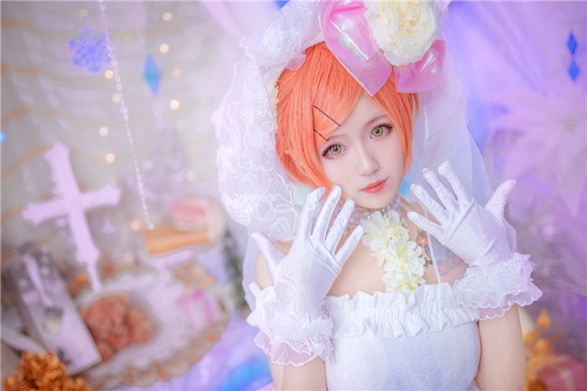 琴南LoveLive星空凛婚纱Cosplay8