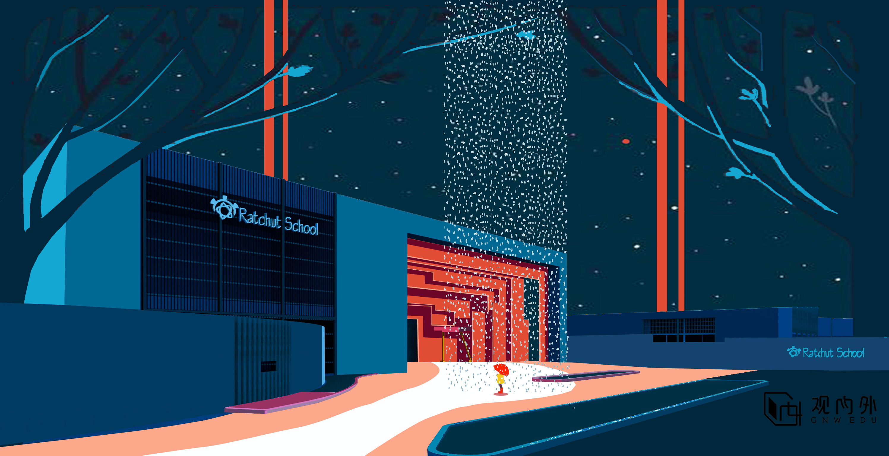 作品分享:插画风效果图/建筑景观设计软件