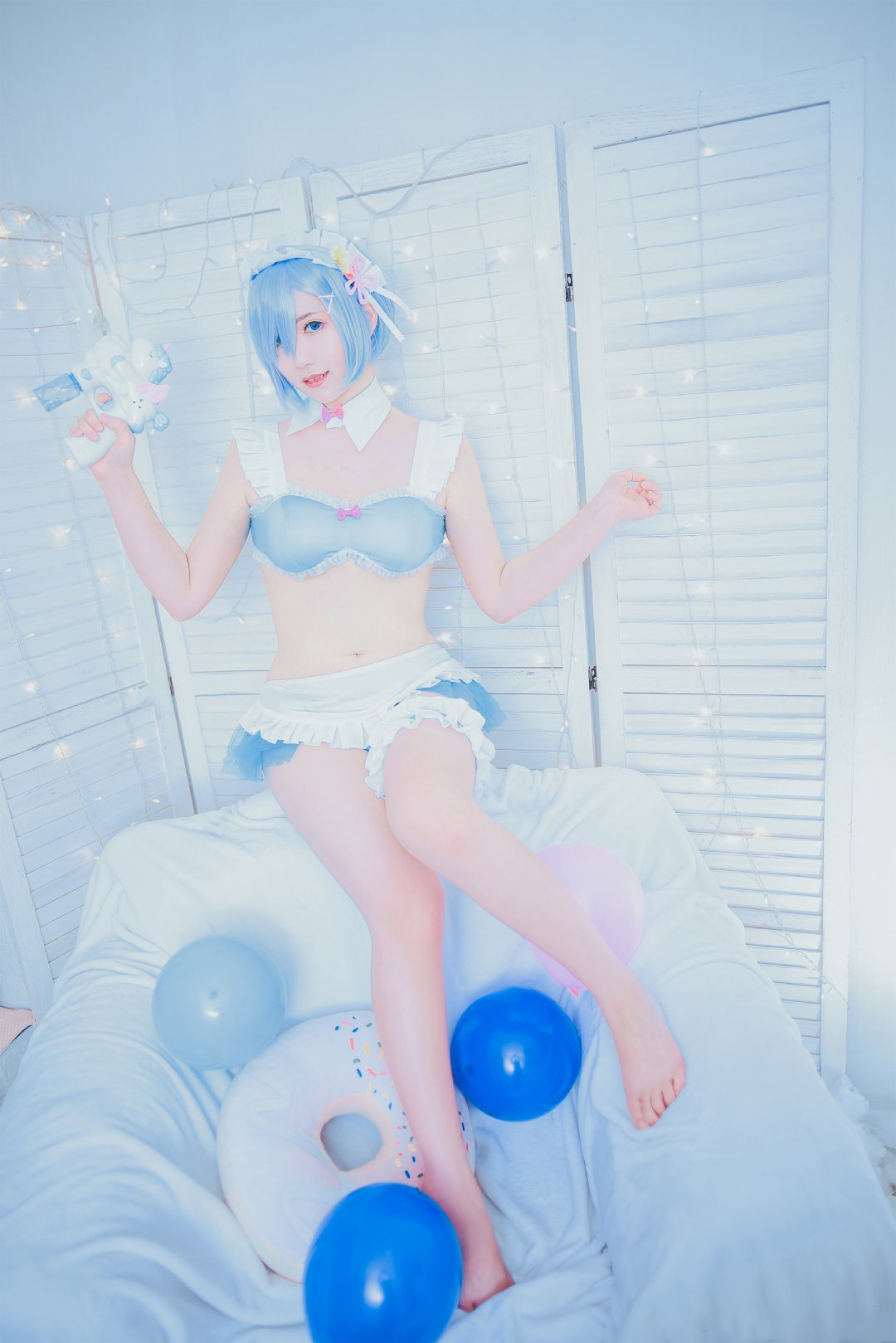 一只郁_可爱_凛蕾姆泳装手办cosplay1