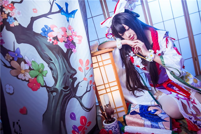 绯阴阳师花鸟卷Cosplay6