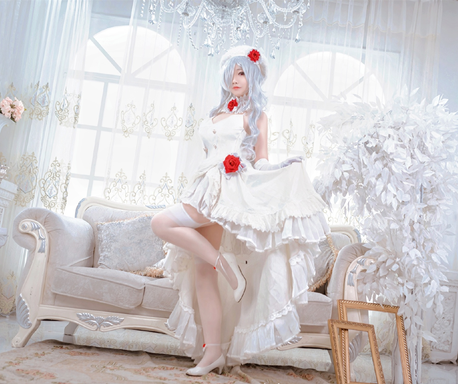 米九dakyo少女前线G36C婚纱花嫁Cosplay1