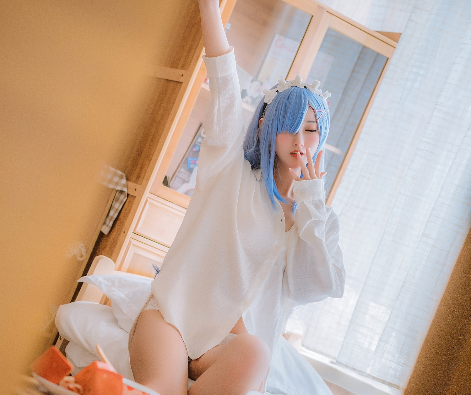 羽生三未蕾姆同人cosplay6